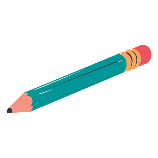 Lápiz azul dibujado a mano Diseño PNG