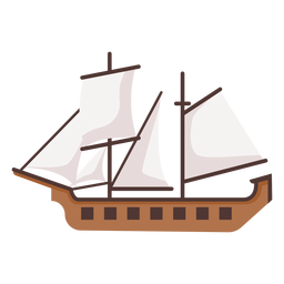Historische Karavellenschiffillustration PNG-Design