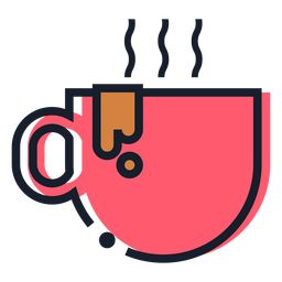Hot coffee cup stroke icon PNG Design