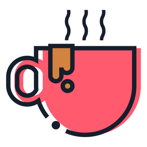 Icono de trazo de taza de café caliente Diseño PNG