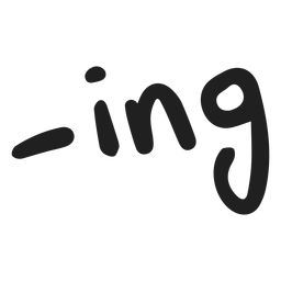 Ing Ending Doodle PNG & SVG Design For T-Shirts