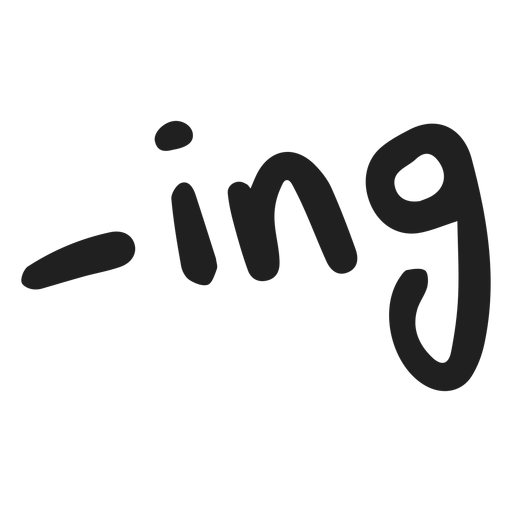 Ing ending doodle PNG Design