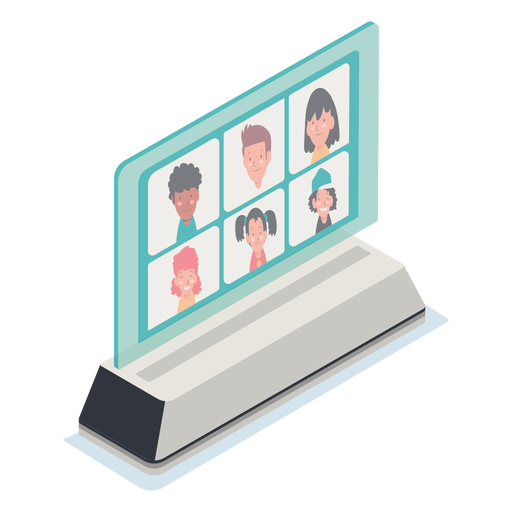 Download Kids in video call illustration - Transparent PNG & SVG ...