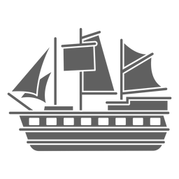 Grande caravela histórica negra Desenho PNG