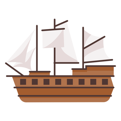 Large historic caravel illustration PNG Design