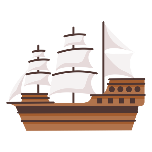 Gro?e historische Karavellenschiffillustration PNG-Design