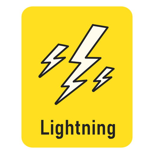 Download Lightning yellow flashcard - Transparent PNG & SVG vector file