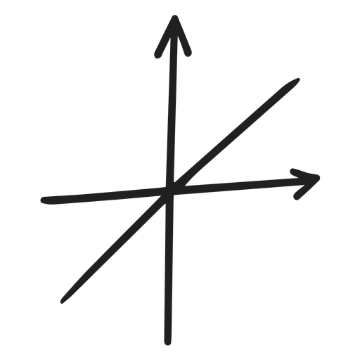 Linearer Funktionsgraph kritzelt PNG-Design