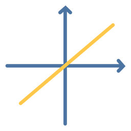 Gráfico de función lineal plano Diseño PNG