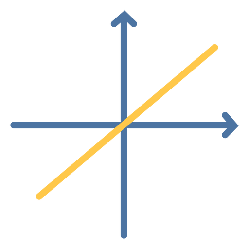 Lineal function graph flat PNG Design