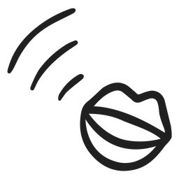 Mouth talking doodle Transparent PNG