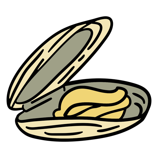 Mussel dish hand drawn PNG Design