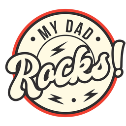 Mein Vater rockt Abzeichen PNG-Design