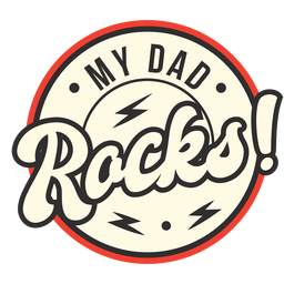 My dad rocks badge PNG Design