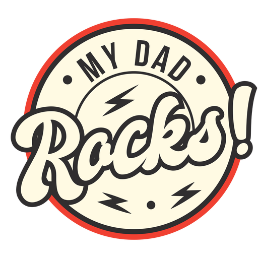 Download My dad rocks badge - Transparent PNG & SVG vector file