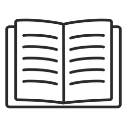 Buch öffnen Strich auf PNG-Design