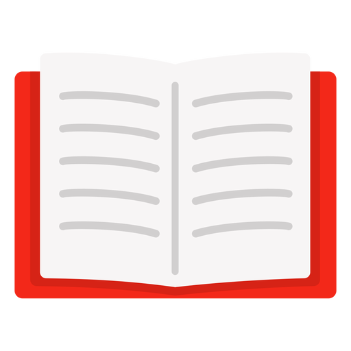 Open red book hand drawn PNG Design