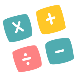 Iconos de colores de operaciones Diseño PNG