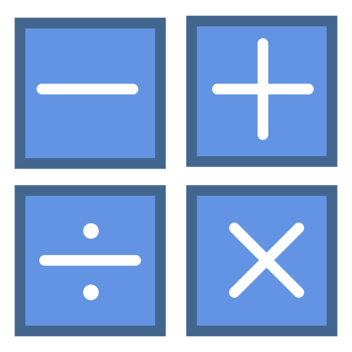 Iconos planos de operaciones Diseño PNG