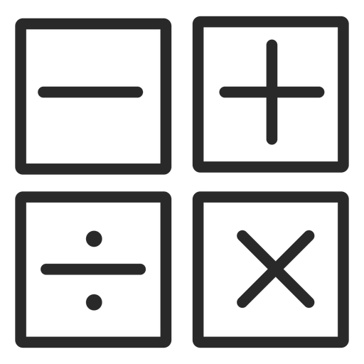 Iconos de trazo de operaciones Diseño PNG