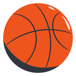 Orange basketball hand drawn PNG Design