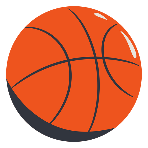 Dibujado a mano baloncesto naranja Diseño PNG