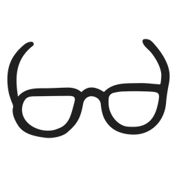 Ovaler Brillenstrich PNG-Design Transparent PNG