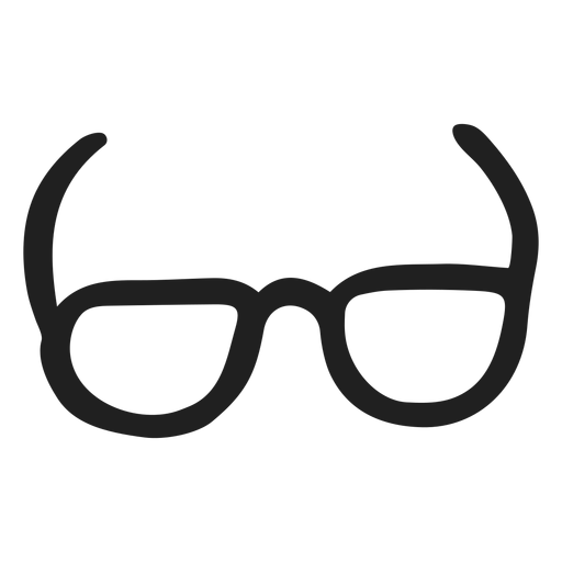 Trazo de gafas ovaladas Diseño PNG