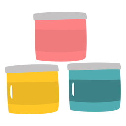 Recipientes de tinta planos Desenho PNG