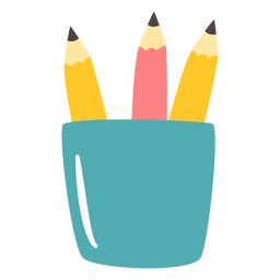 Copo de lápis plano Desenho PNG