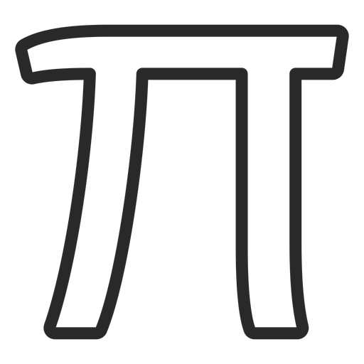 Pi-Symbol Strich PNG-Design