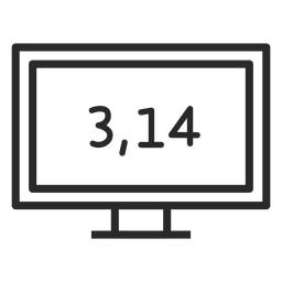Pi Number On Screen Transparent Png Svg Vector File