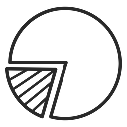 Traço gráfico de pizza Desenho PNG