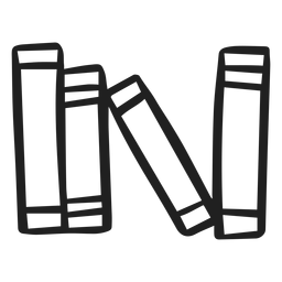 Trazo de libros apilados Diseño PNG