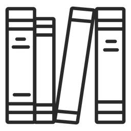 Trazo de libros apilados apilados Diseño PNG