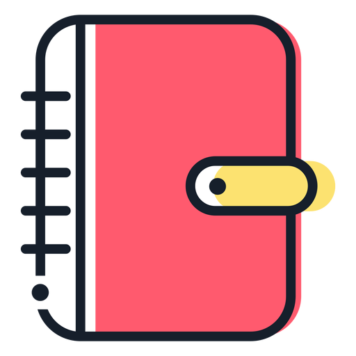 Pink agenda stroke icon PNG Design