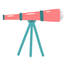 Pink telescope flat PNG Design