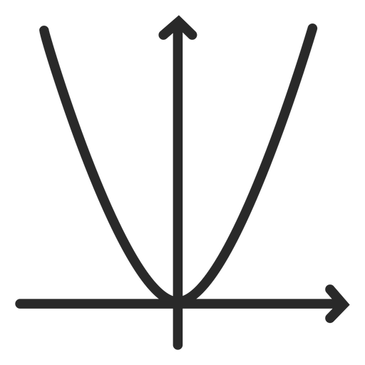 Quadratischer Funktionsgraph Strich PNG-Design