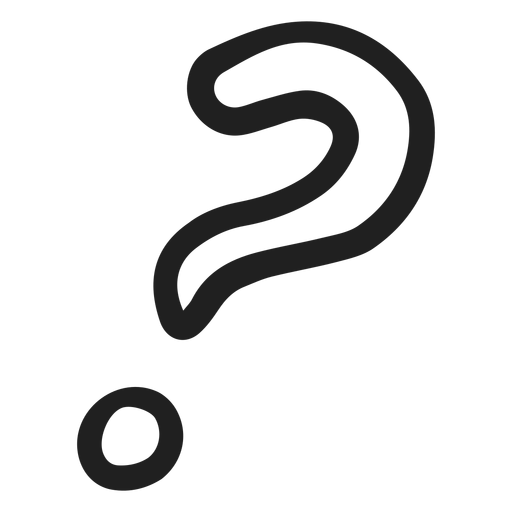 Question mark stroke PNG Design