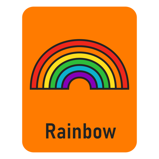 Regenbogenorange Karteikarte PNG-Design