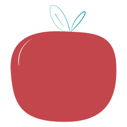Rote Apfelhand rot gezeichnet PNG-Design