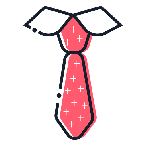 Red tie stroke icon