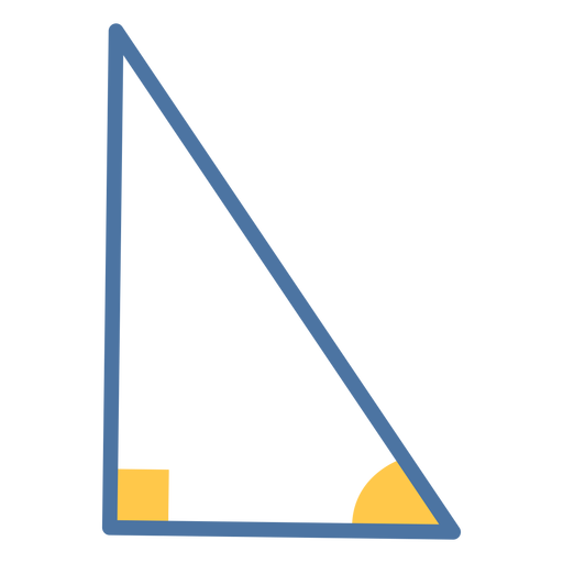 Rechtwinkliges Dreieck flach PNG-Design