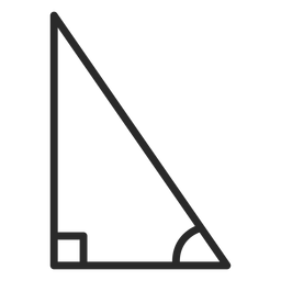 Traço do triângulo direito Desenho PNG