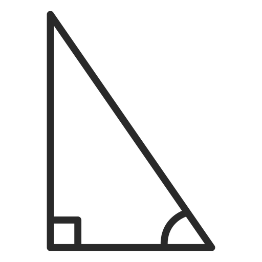Right triangle stroke PNG Design