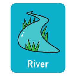 Flussblaue Karteikarte PNG-Design
