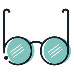 Round glasses stroke icon PNG Design Transparent PNG