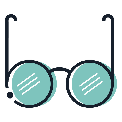 Icono de trazo de gafas redondas
