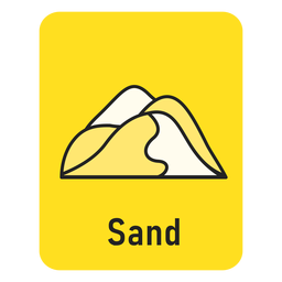 Flashcard amarelo areia Transparent PNG