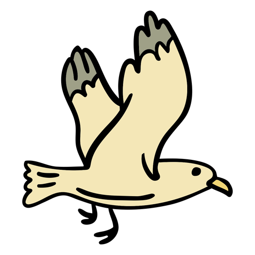 Pássaro gaivota desenhado à mão Desenho PNG